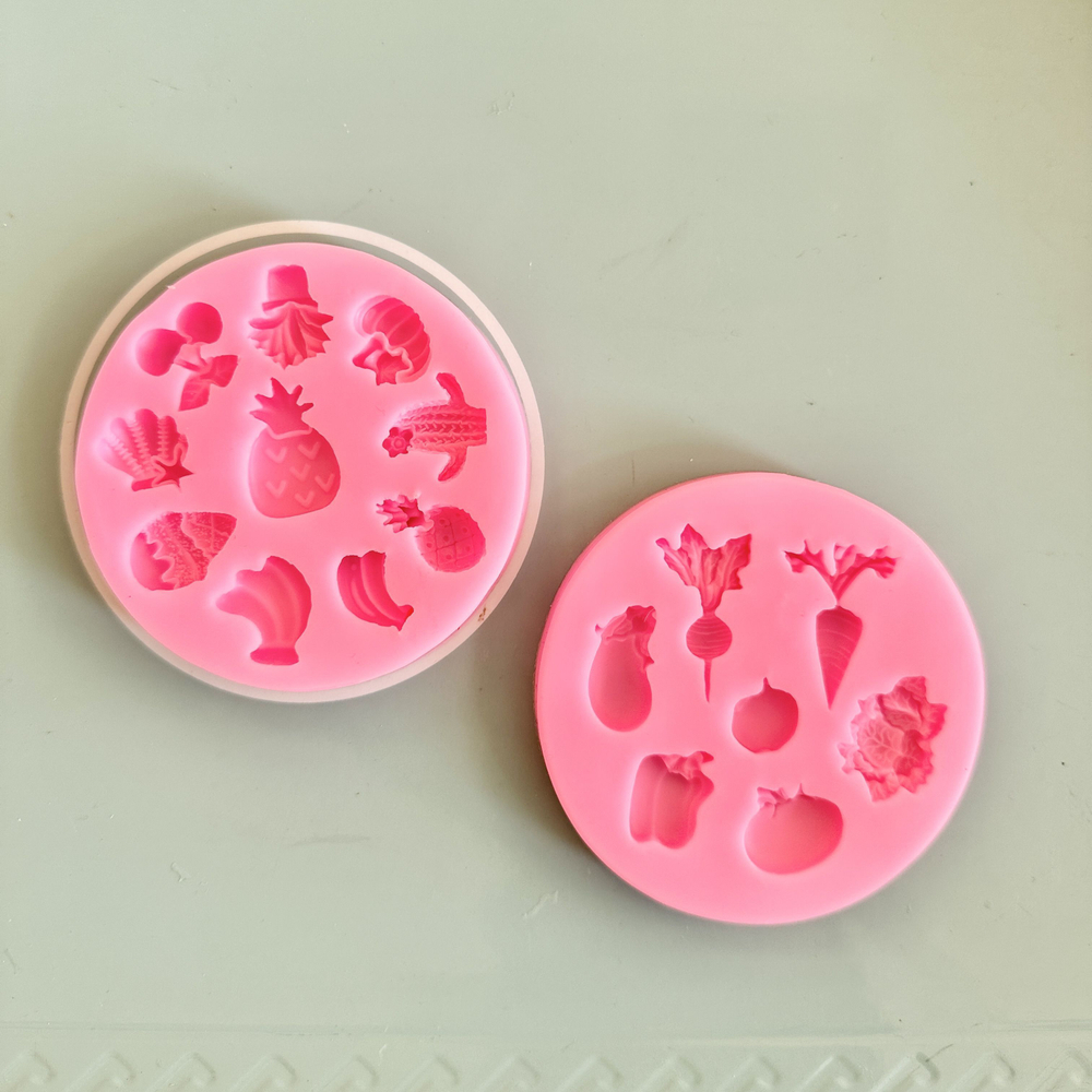 Набор силиконовых молдов  "Фрукты и Овощи", (2 шт)