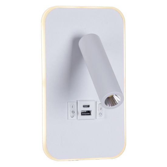 86204-9.2-001KT LED12W+USB WT светильник настенный