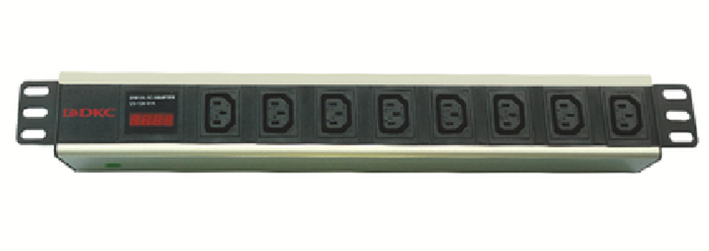 Блок розеток 19", 8 розеток DKC R519IEC8AMC14