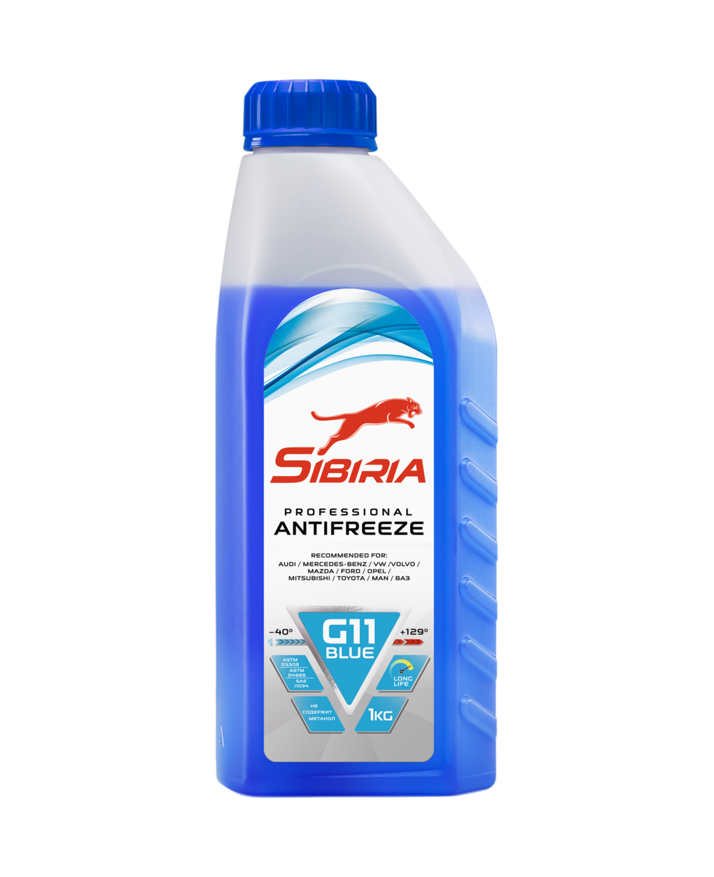 Антифриз Sibiria G11, синий, 1 кг