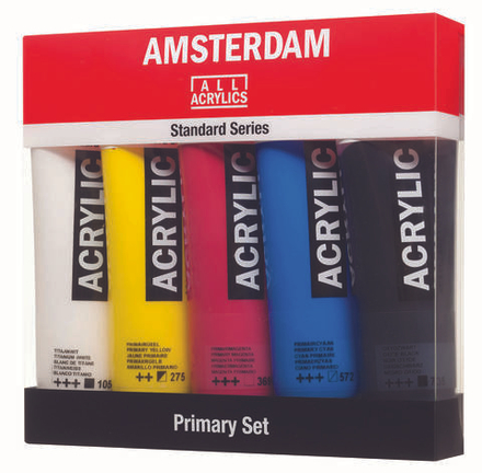 Набор акриловых красок Amsterdam Standard Начальный 5 туб по 120мл в картонной упаковке