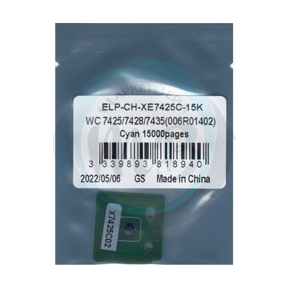 Чип ELP для картриджа Xerox WorkCentre 7425/7428/7435 (006R01402) Cyan, 15K