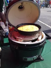 Керамический гриль Big Green Egg 2XL (самый большой), 73 см, на модульной подставке с тумбой