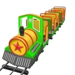 Детская железная дорога «ЗВЕЗДОЧКА» для парка (с крышей)