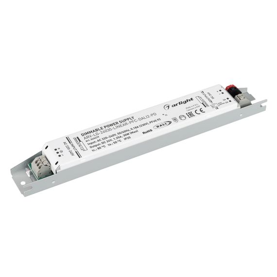 Блок питания ARV-LG-24030-LINEAR-PFC-DALI2-PD (24V, 1.25A, 30W) Arlight 049479