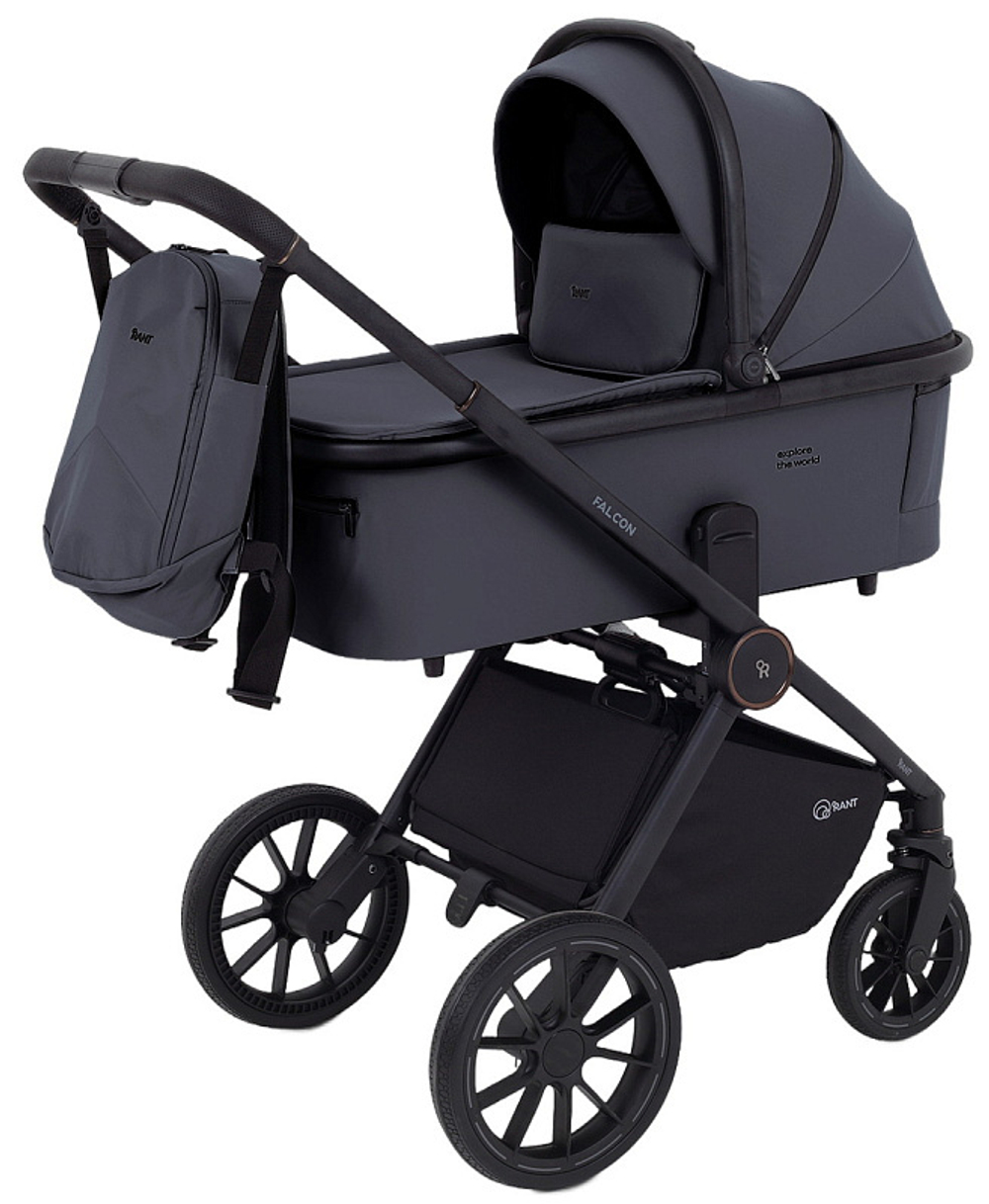Детская коляска Rant Falcon Neo 3 в 1 с автокреслом Cruise Black Graphite