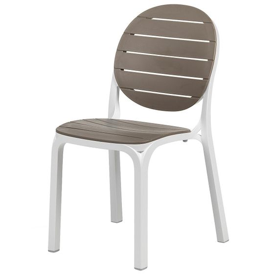 Пластиковый стул Erica, белый с коричневым | Nardi | Италия