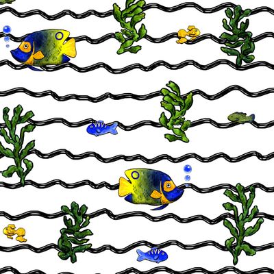 Рыбы в волнах