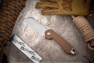 Нож Vosteed Gator сталь 14C28N Stonewash рукоять Brown Micarta