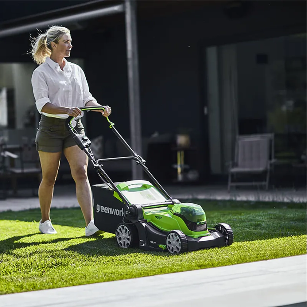Аккумуляторная газонокосилка Greenworks G24X2LM41 24В (без АКБ и ЗУ) нож 41 см, 2512607
