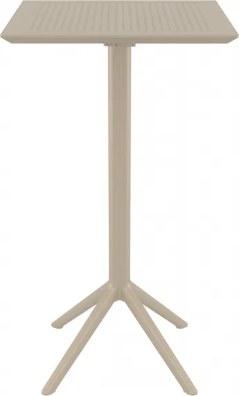 Стол пластиковый барный складной Sky Folding 60х60 бежевый