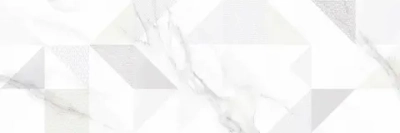 Настенная плитка Alma Ceramica TWU93IBR17R Iceberg 30x90 белая глянцевая с орнаментом