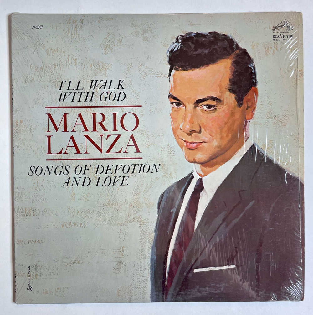 Винтажная виниловая пластинка LP Mario Lanza Марио Ланца I Will Walk With God (Canada 1962)