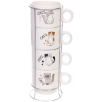 Набор кружек на стойке 280мл «Котики»