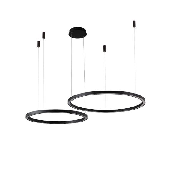 Подвесная люстра Crystal Lux FORTUNA SP123W LED D600+800 BLACK