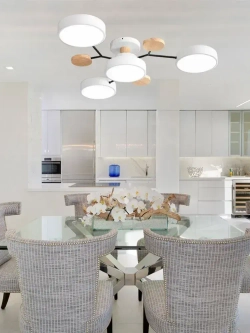 Люстра потолочная светодиодная, светильник потолочный 4 плафонов, 48 Вт, AYHOME