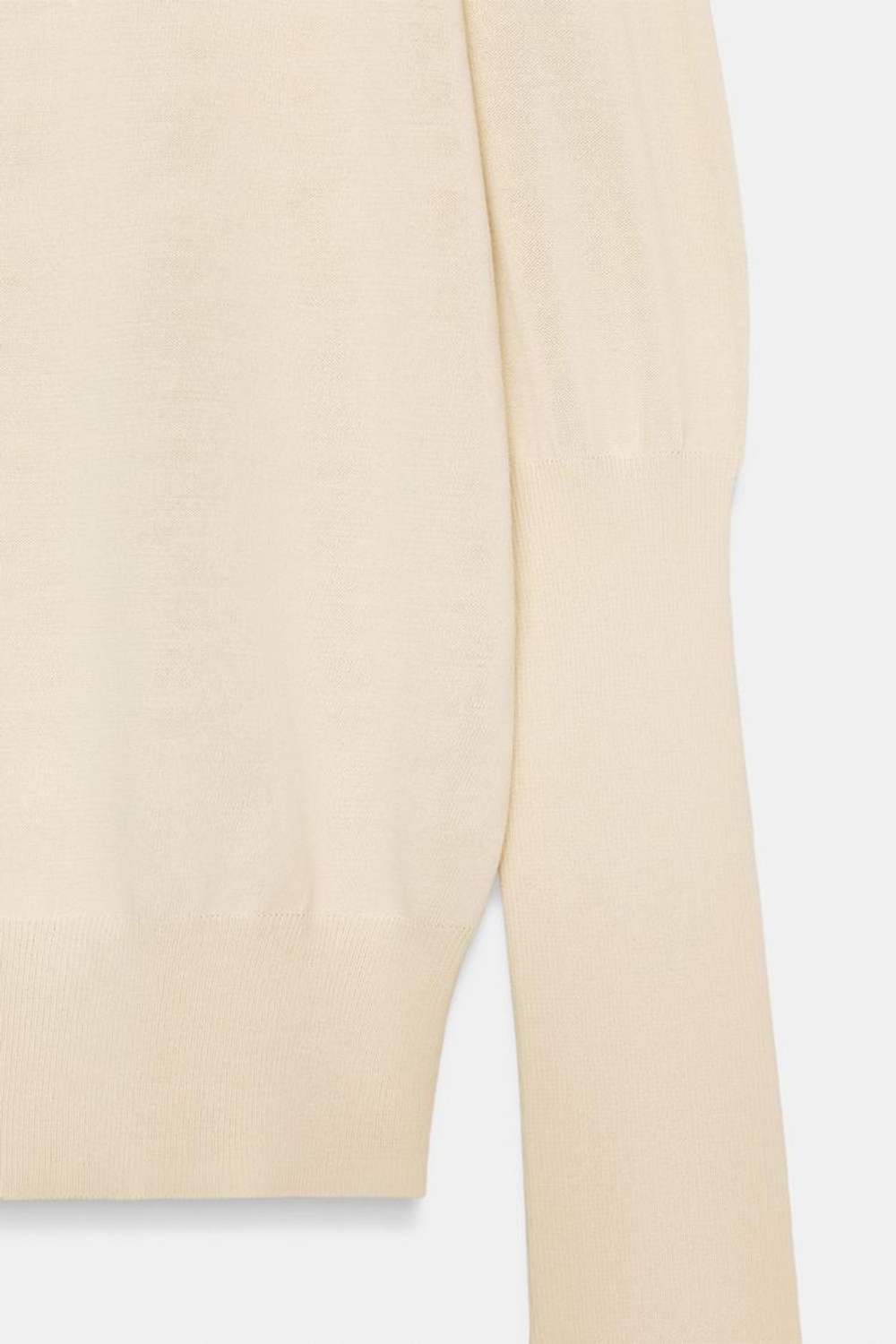 ZARA ДЖЕМПЕР ИЗ ТОНКОГО ТРИКОТАЖА С V-ОБРАЗНЫМ ВЫРЕЗОМ, ЦВЕТ СЛОНОВОЙ КОСТИ