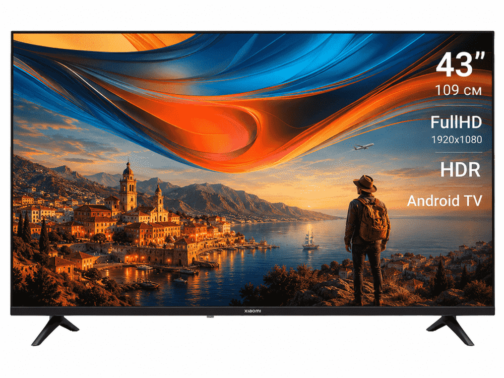 Телевизор Xiaomi TV A 43 FHD 2026 (L43MB-AFRU), 109см, Full HD, Android TV, LED, HDR, черный
