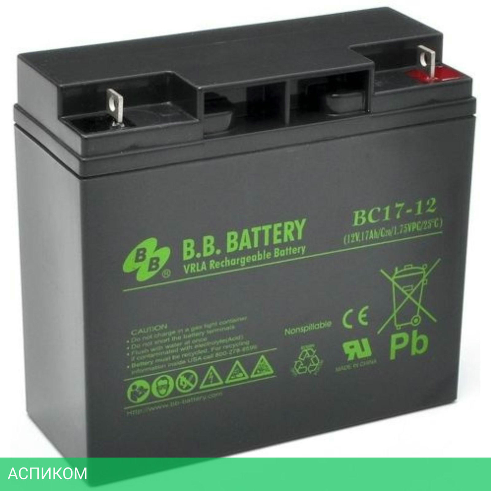 Аккумулятор для ИБП B.B. Battery 12В 17Ач (BC 17-12)