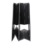 Лоток вертикальный DELI, 2 отделения, складной, темно-серый