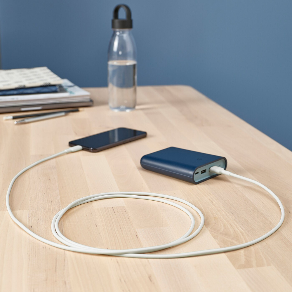 IKEA SITTBRUNN  (ИКЕА СИТТБРУНН)  -  USB-A - USB-C, белый, 2 м