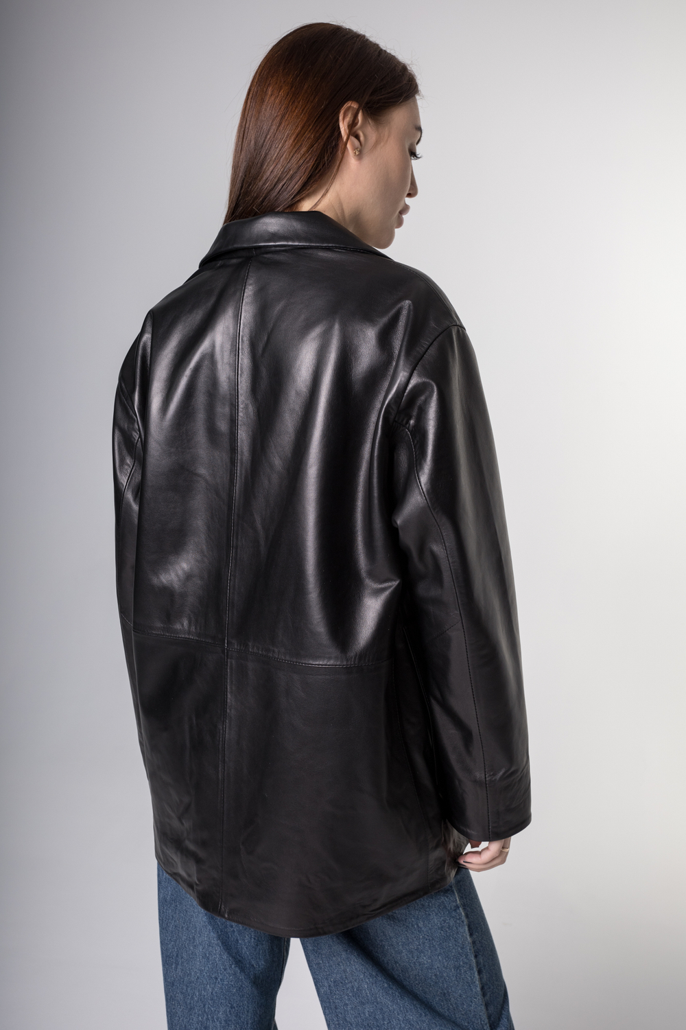 Пиджак из натуральной кожи