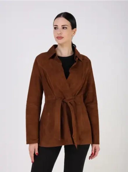 Кожаная куртка демисезонная замшевая двухсторонняя