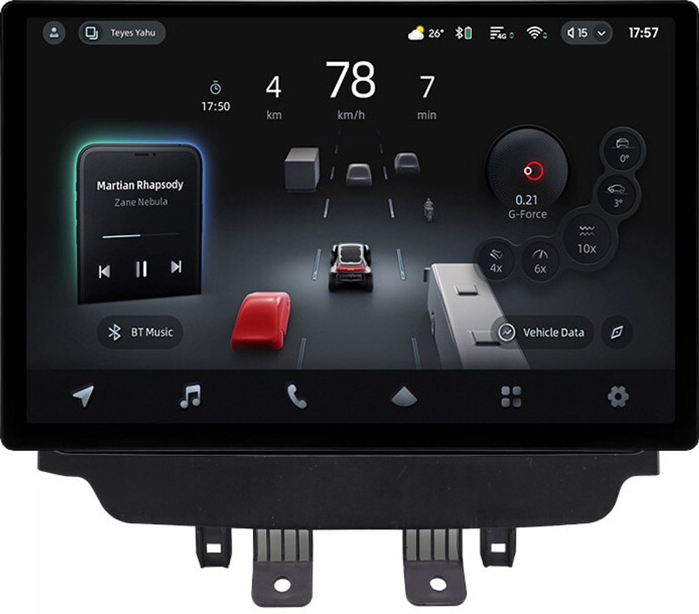 Магнитола для Mazda CX-3 2014-2023 (ШГУ монохром) - Teyes CC4-PRO монитор 13" 2K QLED на Android 13, Snapdragon 778G, 8+128, AI, CarPlay, DSP, 4G SIM-слот