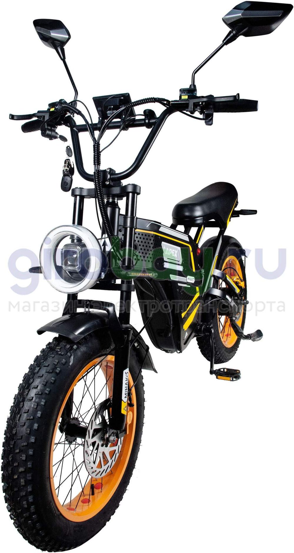 Электровелосипед Minako APEX (48V/20Ah) - Желтый фото №3