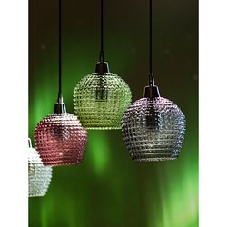 Светильник подвесной каскадный Aurora, 110х18 см, сливовый/зеленый/серый