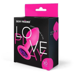 Розовая силиконовая анальная втулка с фиолетовым кристаллом - 7,3 см. (Цвет: фиолетовый)