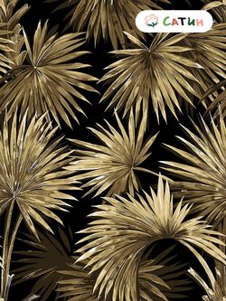 Простынь на резинке Milky Garden "Пальмы (сатин)" 140х200 см