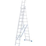 Лестница-стремянка, 3 х 11 ступеней, до 6,43 м, алюминиевая, Сибртех, 97821