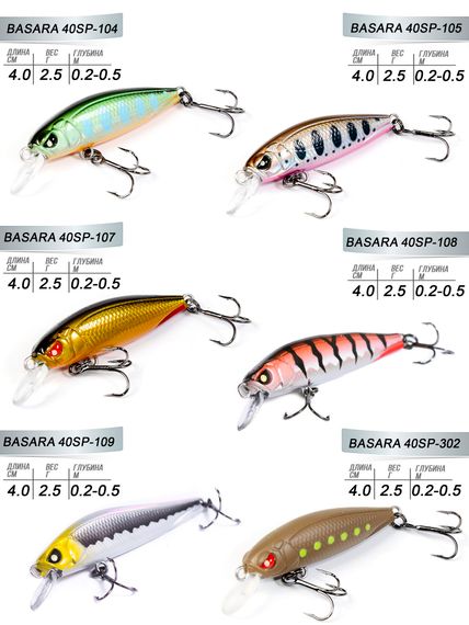 Воблеры сусп. LJ Pro Series BASARA SP 04.00/022SET 6шт. набор