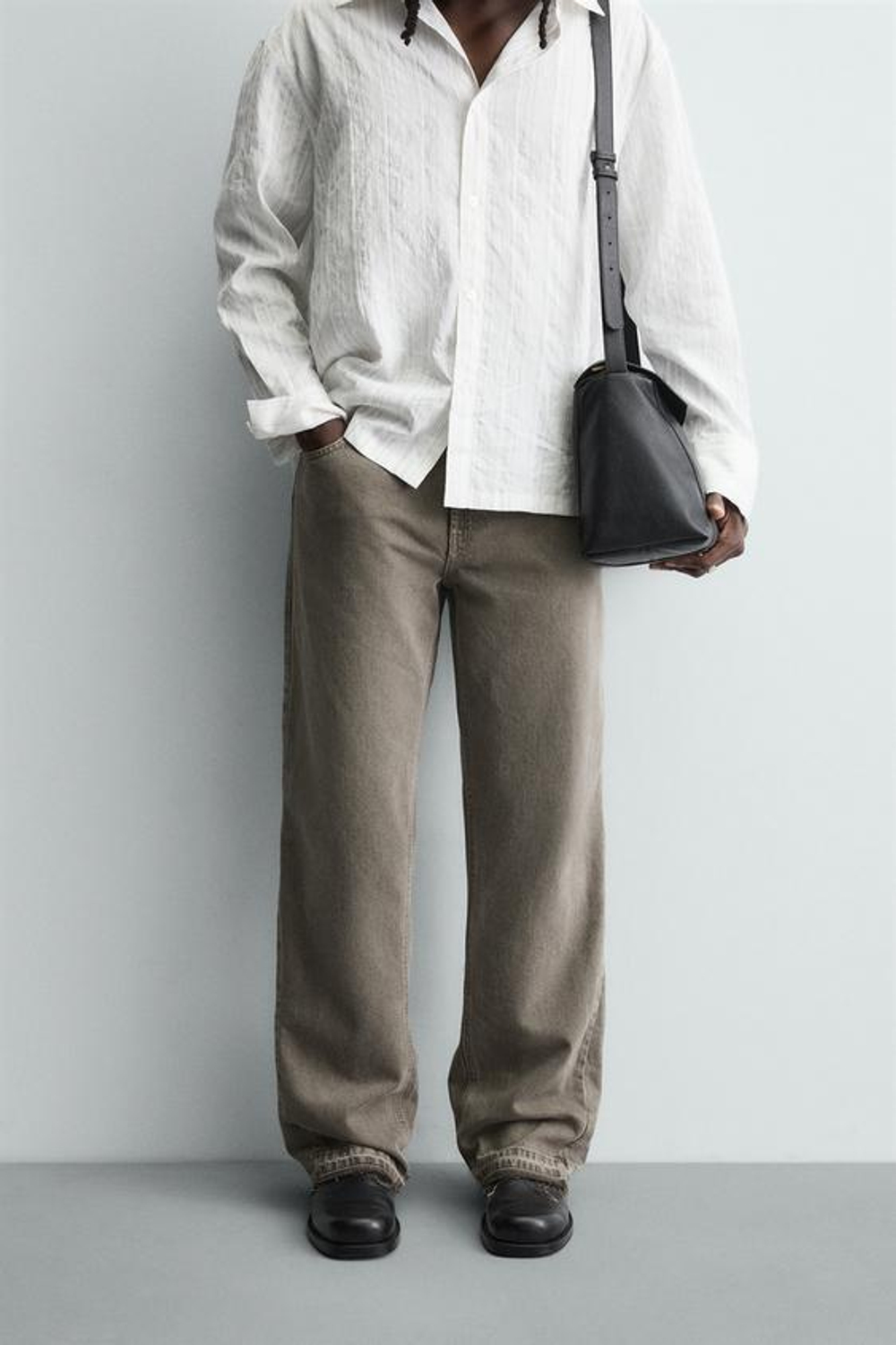 ZARA ДЖИНСЫ FLARE FIT, РЫЖЕВАТО-КОРИЧНЕВЫЙ