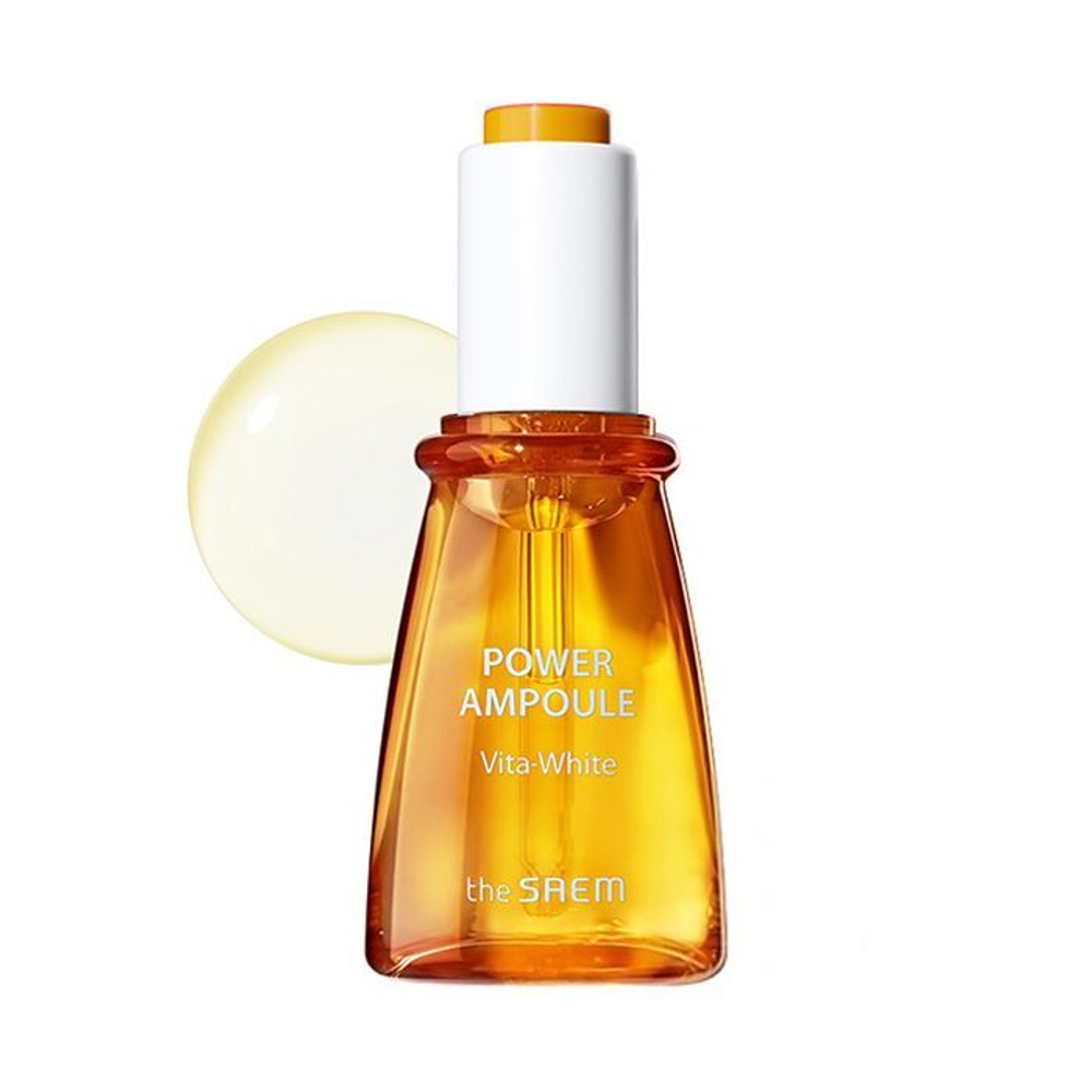 The Saem Power Ampoule Vita-White витаминная ампульная сыворотка для лица выравнивающая тон кожи
