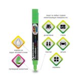 Маркер меловой "POP-ART" ЗЕЛЕНЫЙ, 5 мм, сухостираемый, для гладких поверхностей, BRAUBERG, 151532