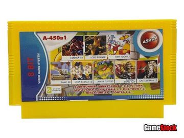Картридж 8-Bit - 450в1 CASTLEVANIA 2+N.TURTLES+CHIP & DALE 1,2+TANK 90+CONTRA 1-8+LODE RUNNER+DONKEY KONG+..