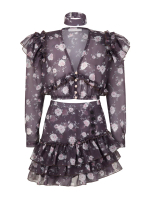 Юбка-шорты с воланами Afina, мокко