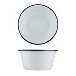 Салатник 800 мл d 15,4 см h7 см Blue Rim эмалированая сталь SUNNEX [1]