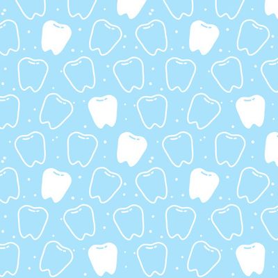 Зубки на голубом
