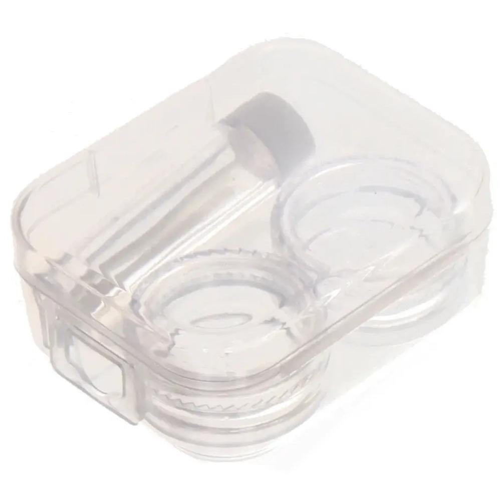 Набор для контактных линз, в футляре, 4 предмета, (контейнер, пинцет, одеватель, бутылка для раствора)