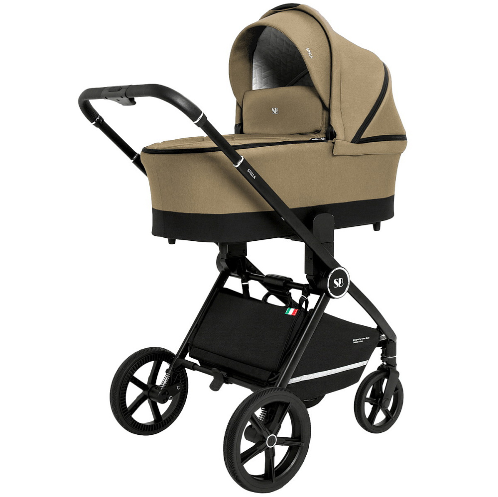 Коляска 3 в 1 Sweet Baby Stella + автокресло Premier Black Beige