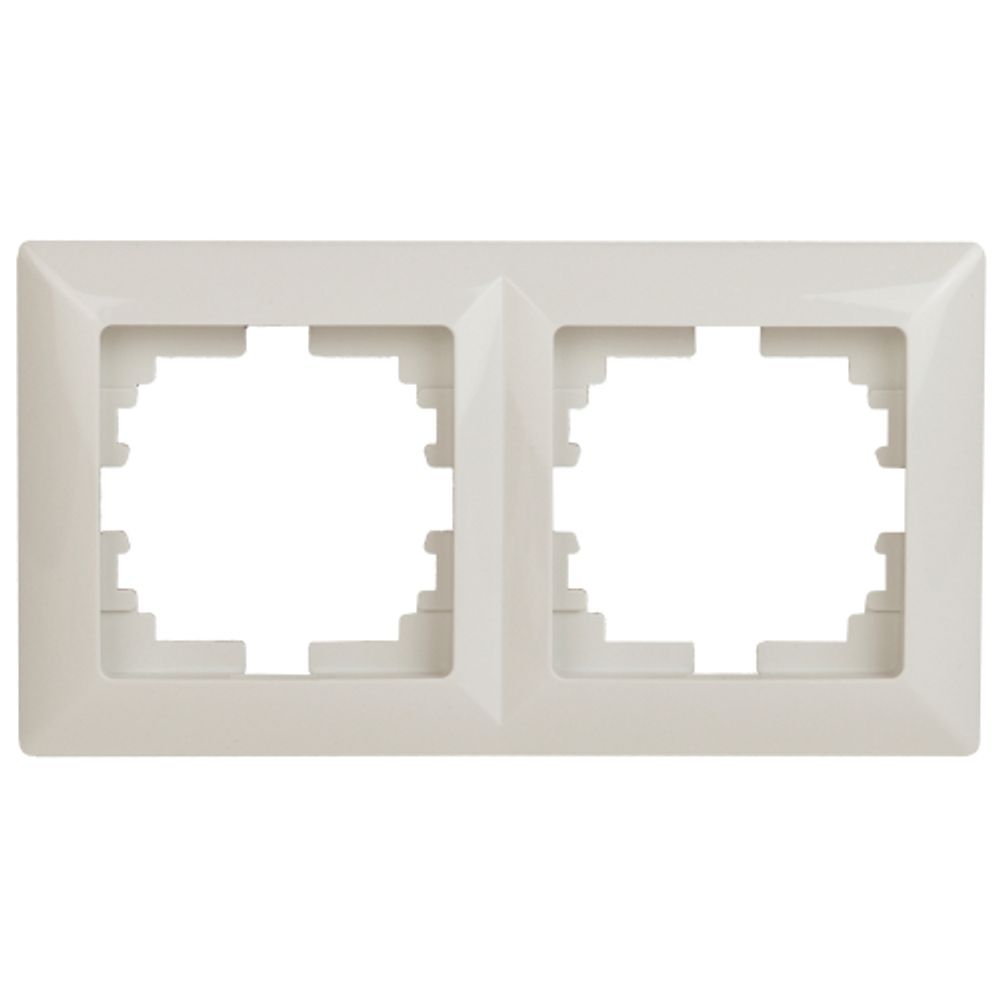 Рамка для розеток и выключателей Intro Solo 4-502-02 на 2 поста, СУ, слоновая кость