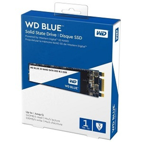 Жесткий диск SSD M.2 2Tb Western Digital BLUE, 560/530MBs, 84000 IOPS, TLC 3D NAND, 2280, SATA-III (WDS200T2B0B)