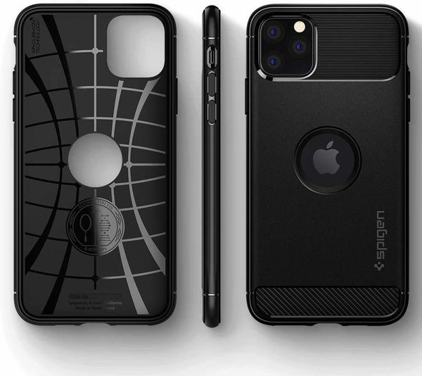Прочный чехол SPIGEN для iPhone 11 Pro - Rugged Armor - Matte Black