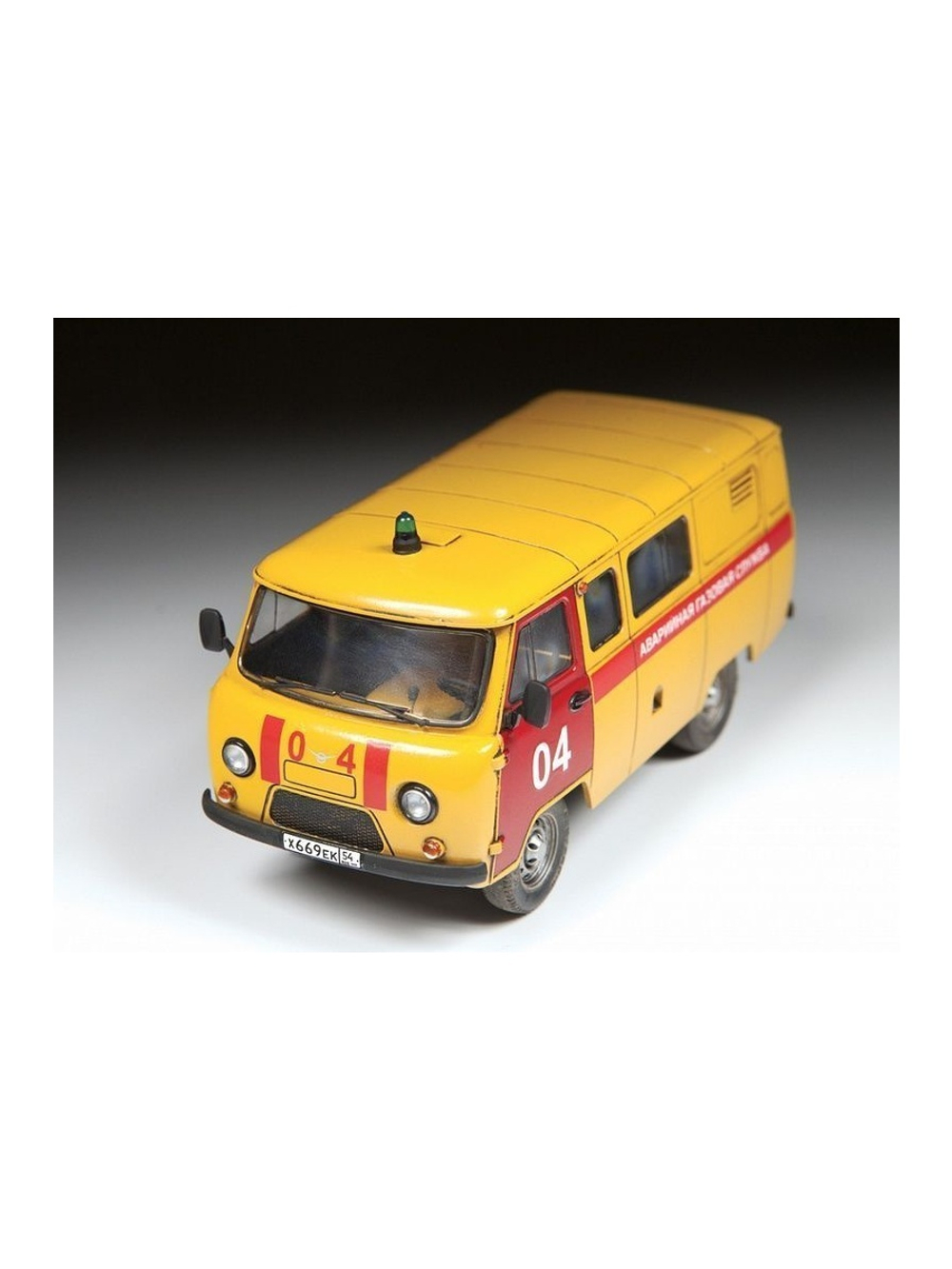 Сборная модель ZVEZDA УАЗ-3909 "Буханка" Аварийная газовая служба, 1/43
