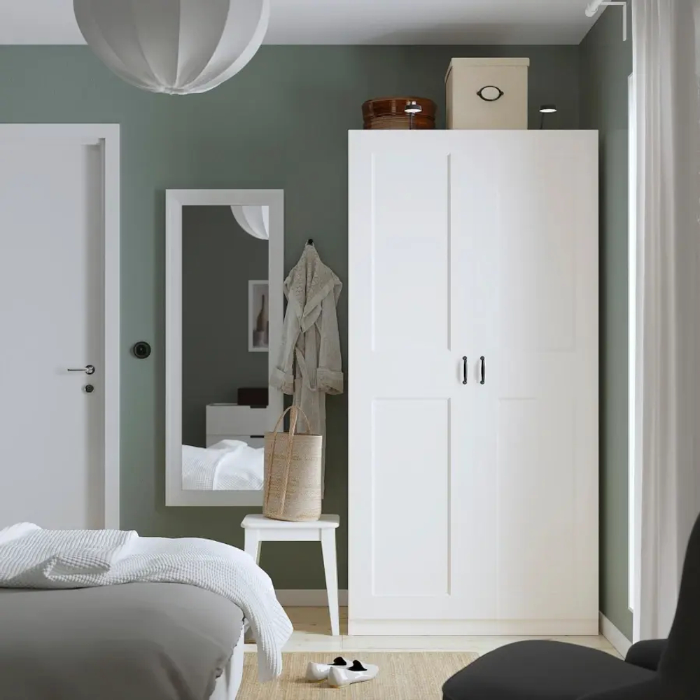 Гардероб - IKEA PAX/GRIMO/ ПАКС/ГРИМО ИКЕА, 100x60x201 см, белый