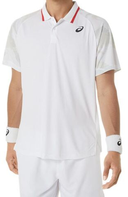 Мужское теннисное поло Asics Court Graphic Polo-Shirt - белый