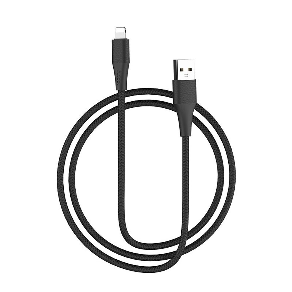 Дата-кабель универ. lightning USB /Iphone/ 1 м, 2A, черный (HOCO.)